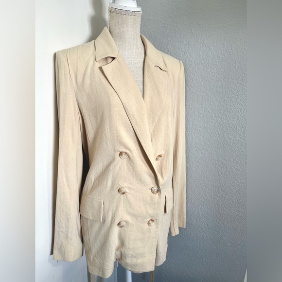 Womens Free People Beige Tie-Front Blazer Jacket - Picture 11 of 12